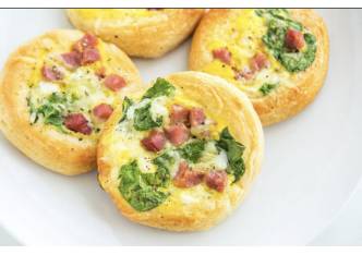 Homemade assorted quiche